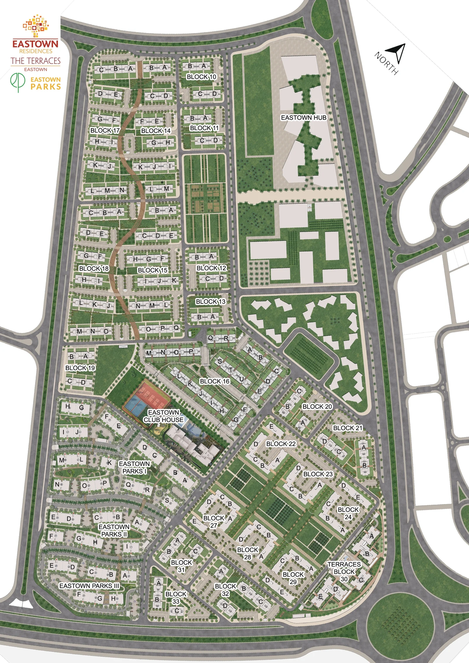 Master plan of Eastown Residence