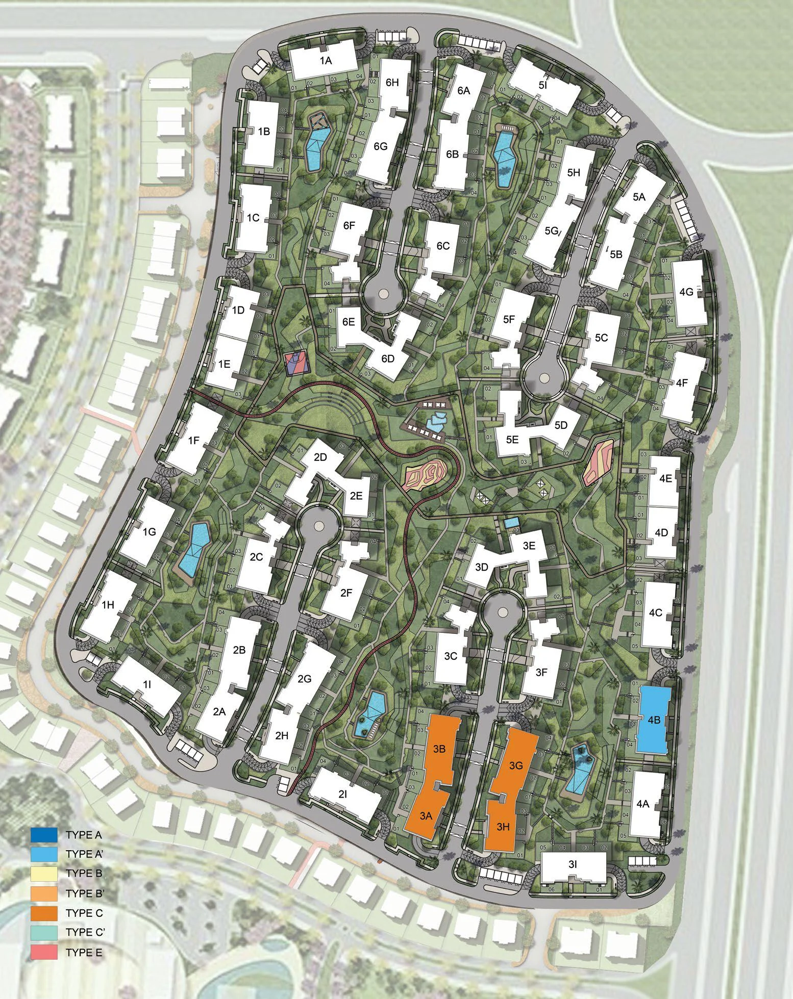 Master plan of V Residences By Villette